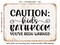 DECORATIVE METAL SIGN - Caution Kids Bathroom Youve Been Warned - 2 - Vintage Rusty Look